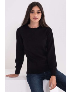 L-LWL9188-LADIES’ CREW NECK FINE GAUGE COTTON PULLOVER 2